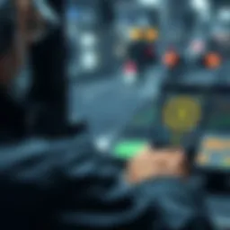 User navigating a crypto app interface