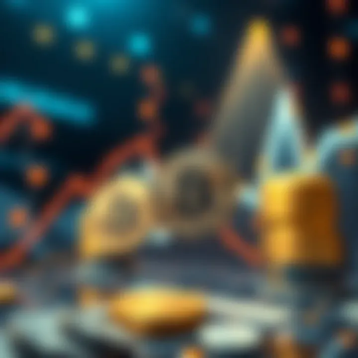 Future Trends in Cryptocurrency Investments A futuristic depiction of cryptocurrency trends and investment opportunities