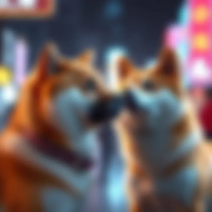 Interaction Between Binance and Shiba Inu Infographic of the relationship between Binance and Shiba Inu