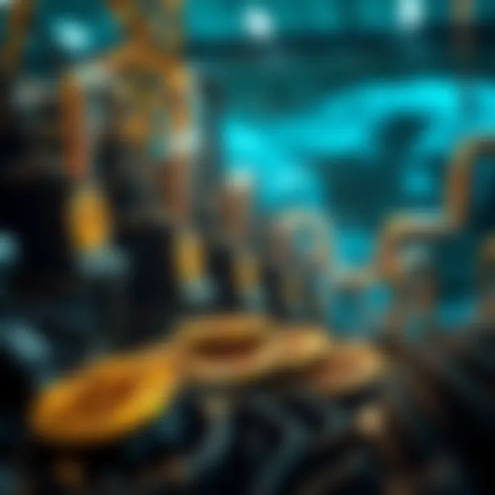 An illustrative representation of the Bitcoin mining process and its environmental impact