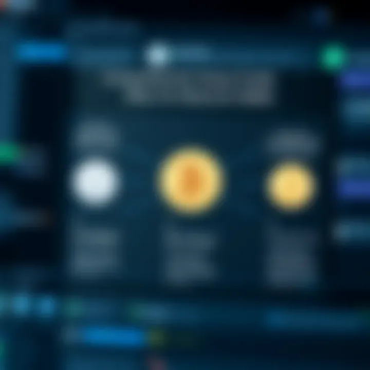 A diagram illustrating the setup process of the Blackcoin wallet step-by-step