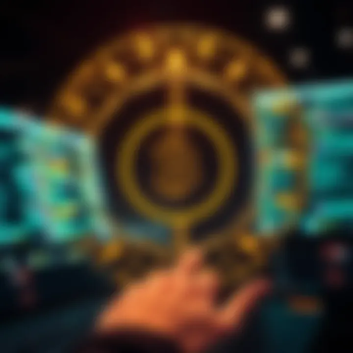 Visual representation of blockchain integration within the Internet Computer.