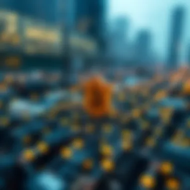 Visual representation of blockchain technology enhancing security