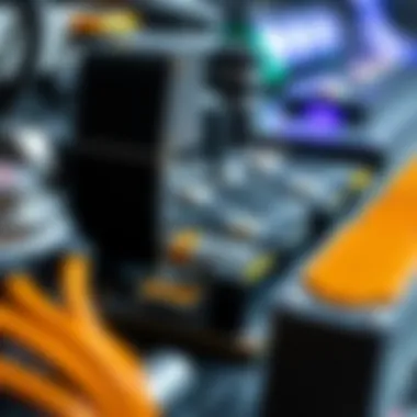 Close-up of ASIC mining hardware components