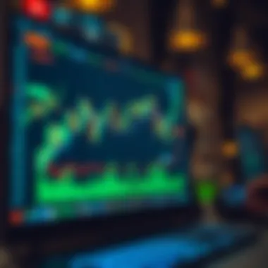 Analyzing Market Trends in Cryptocurrency Visualization of market trends and analytics on a screen
