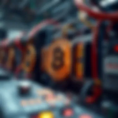 A detailed view of cryptocurrency mining equipment