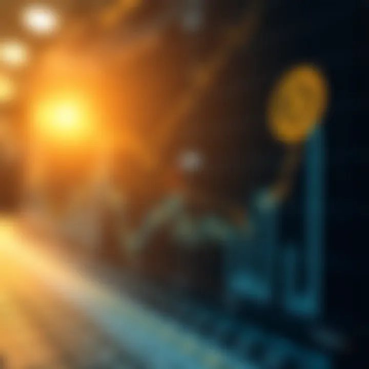 Graph depicting current market trends in cryptocurrency