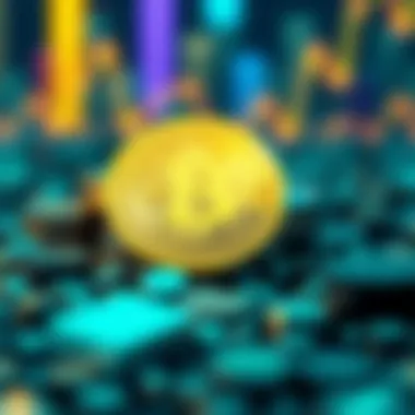 Conceptual illustration of cryptocurrency investment