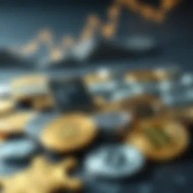 Diverse cryptocurrencies represented visually