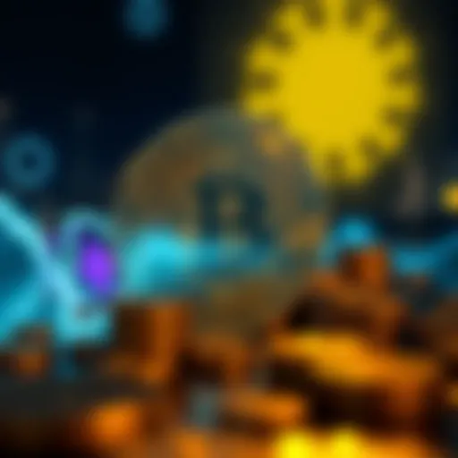 Conceptual illustration of digital identity in cryptocurrency