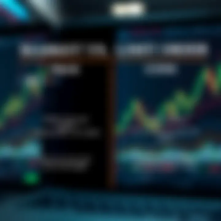 Graphic comparing advantages and disadvantages of market and limit orders
