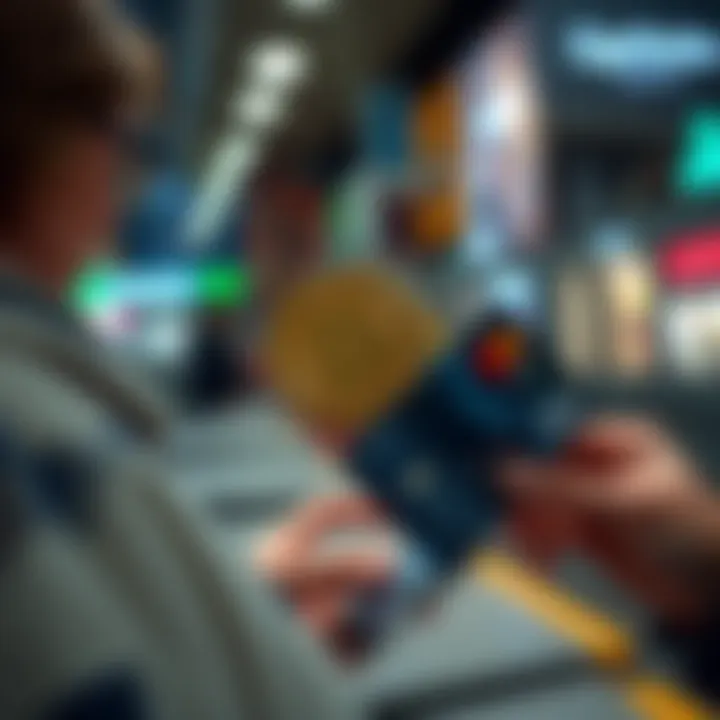 Depiction of everyday transactions using cryptocurrency and debit cards