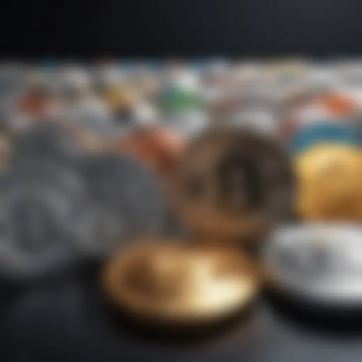 Visual depiction of various cryptocurrency types
