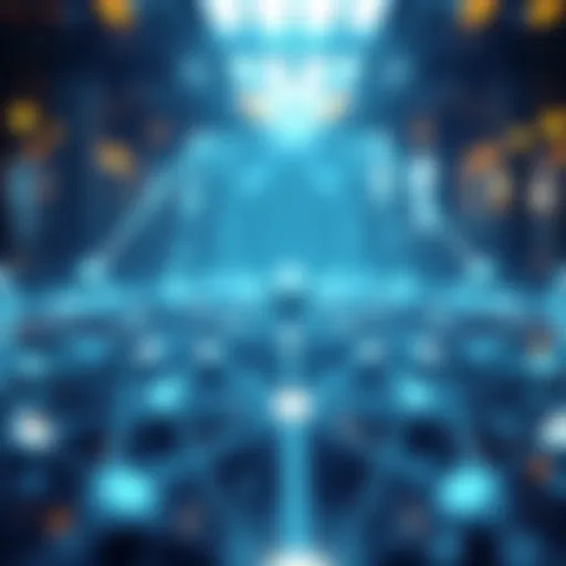 Visual representation of the Axelar network architecture connecting multiple blockchains