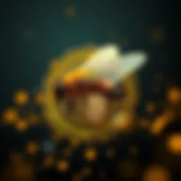 Bee cryptocurrency logo representation