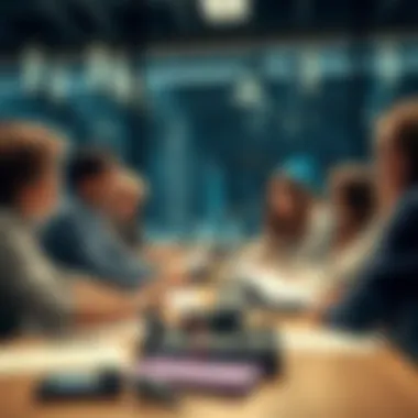 Students engaged in a blockchain course discussion