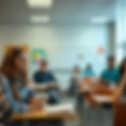 A vibrant classroom environment showcasing student engagement