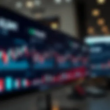 A digital screen displaying cryptocurrency market trends and analytics.