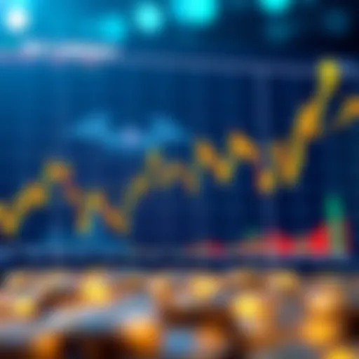 Graph depicting cryptocurrency price trends