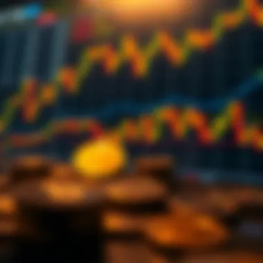 Visual representation of cryptocurrency charts and graphs