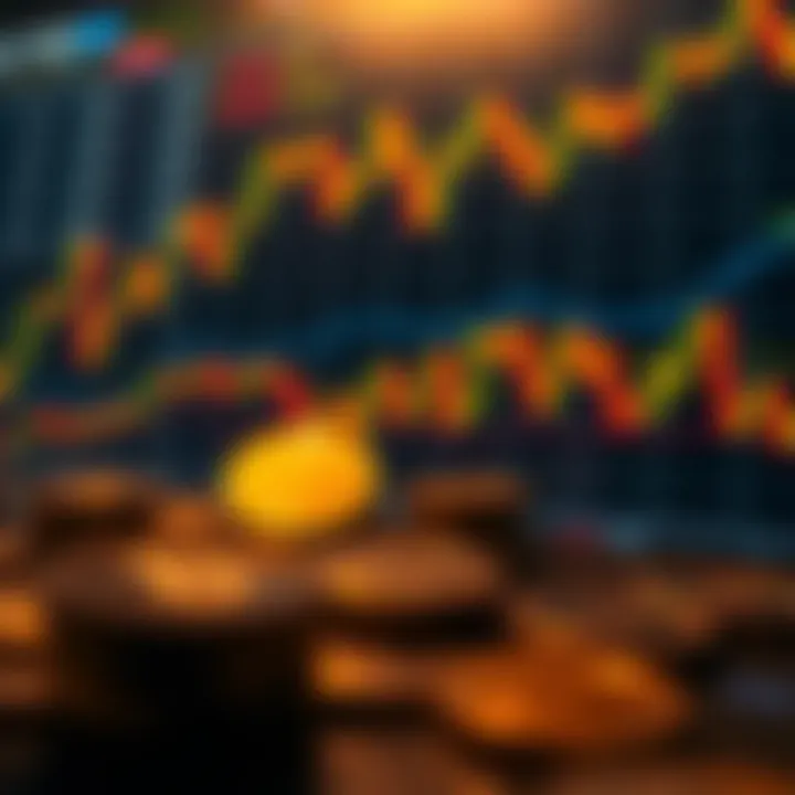 Visual representation of cryptocurrency charts and graphs