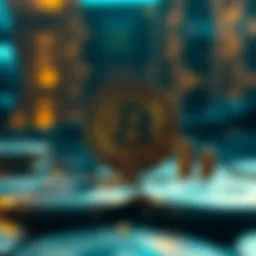 Conceptual illustration of pegged cryptocurrencies and their stability mechanisms