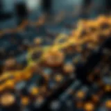 Conceptual representation of smart contracts on a blockchain