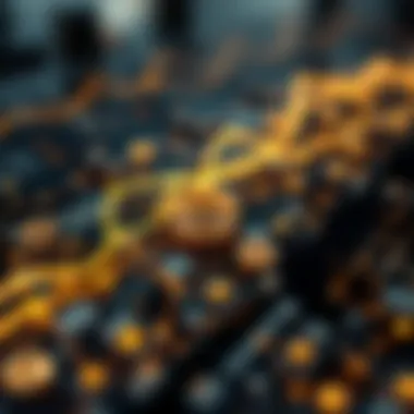 Conceptual representation of smart contracts on a blockchain