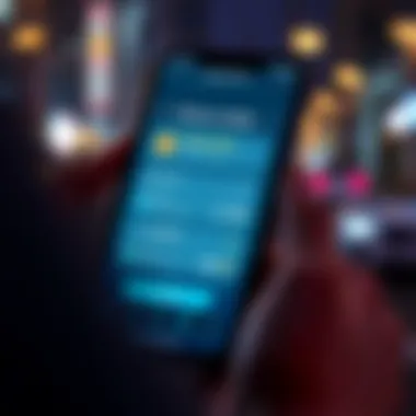 An illustration of a software wallet interface on a mobile device