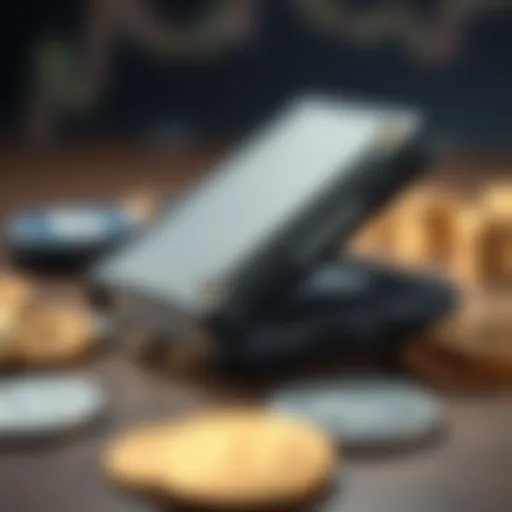 Sleek Hardware Wallet Design A detailed view of a hardware wallet showcasing its sleek design and security features.