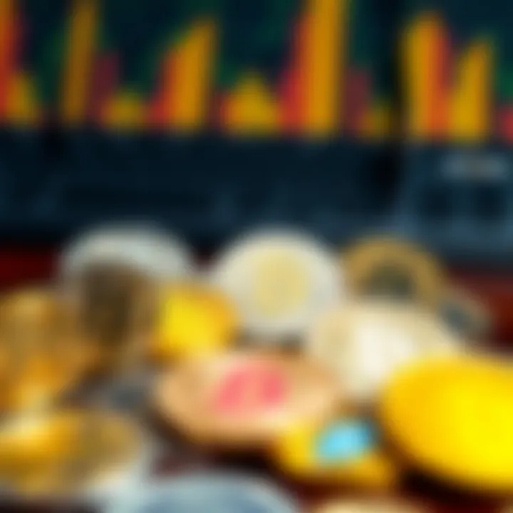 Diverse cryptocurrencies displayed in a digital format