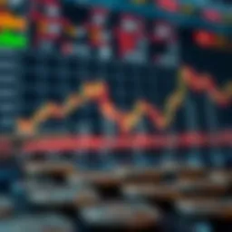 A graphical representation of futures contracts with market trends