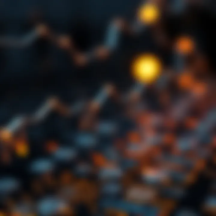 A detailed view of a blockchain illustrating NFT transactions