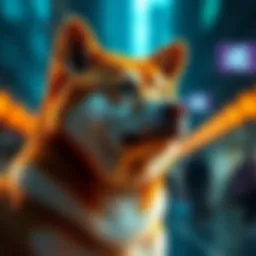Symbol of Shiba Inu cryptocurrency