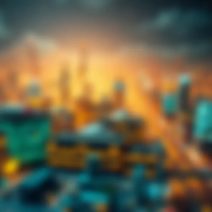 A futuristic view showcasing the potential impact of smart chains on various industries.