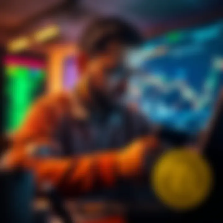 Analyzing Cryptocurrency Trends Investor analyzing cryptocurrency trends