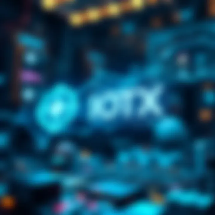 Conceptual artwork depicting blockchain and IoT synergy