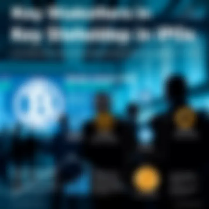 Infographic highlighting stakeholders in the IPO process