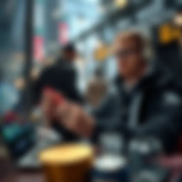 Market Analysis for Investors Investor analyzing market trends on a digital device