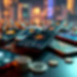 Illustration depicting various crypto apps on mobile devices