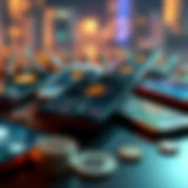 Diverse Crypto Applications Illustration depicting various crypto apps on mobile devices