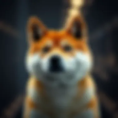 Shiba Inu Cryptocurrency Symbol Illustration of Shiba Inu cryptocurrency logo