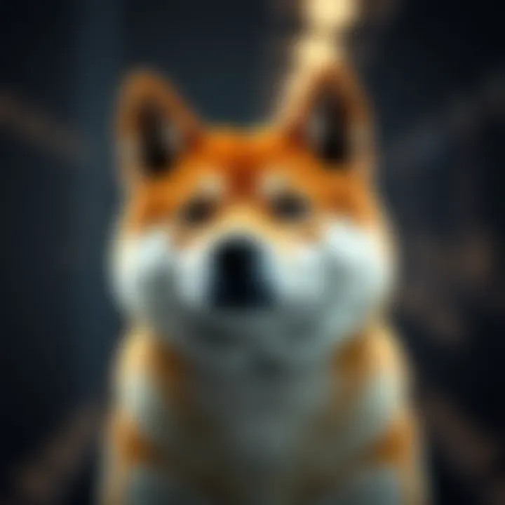 Shiba Inu Cryptocurrency Symbol Illustration of Shiba Inu cryptocurrency logo