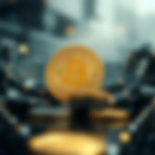 Conceptual representation of cryptocurrency mining