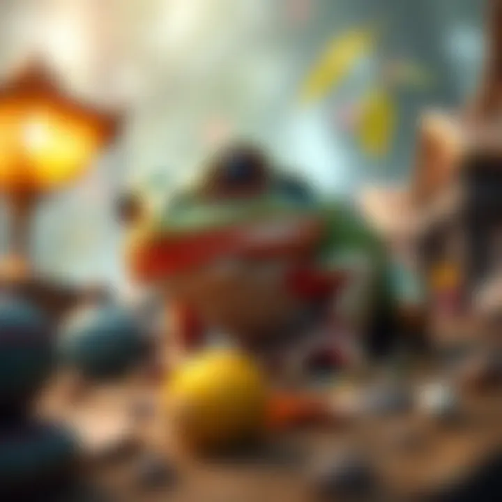 A vibrant digital artwork showcasing the artistic style of Toadz NFT.