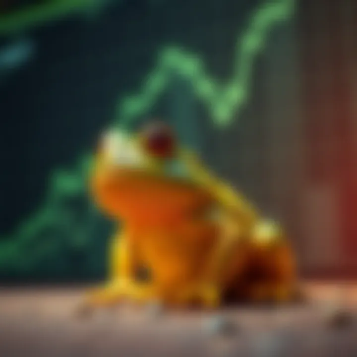 Graph depicting market trends and the rise of Toadz NFT in the cryptocurrency realm.