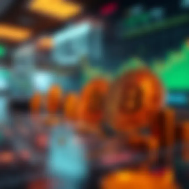 Conceptual representation of cryptocurrency market dynamics