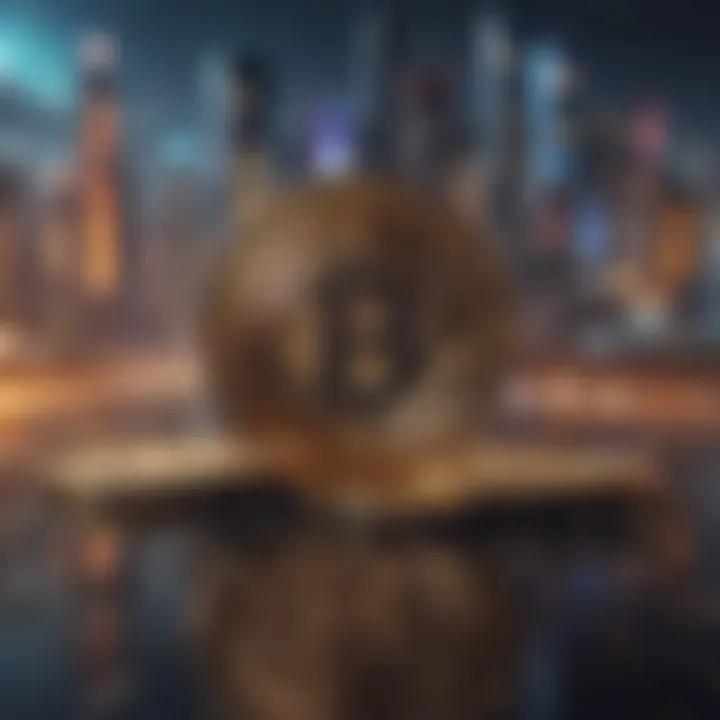 A futuristic depiction of the cryptocurrency ecosystem