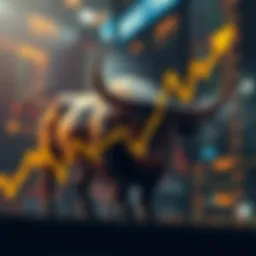 Bull market trends depicted through an upward graph