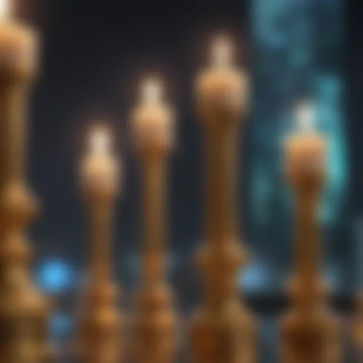 A variety of candlestick formations used in market analysis